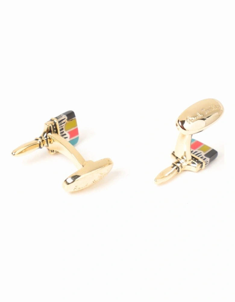 Paintbrush Cufflinks GoldTone