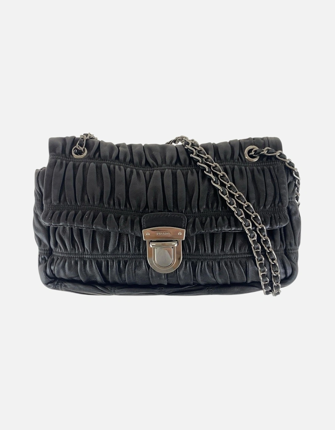 Plisse Leather Chain Shoulder Bag, 7 of 6