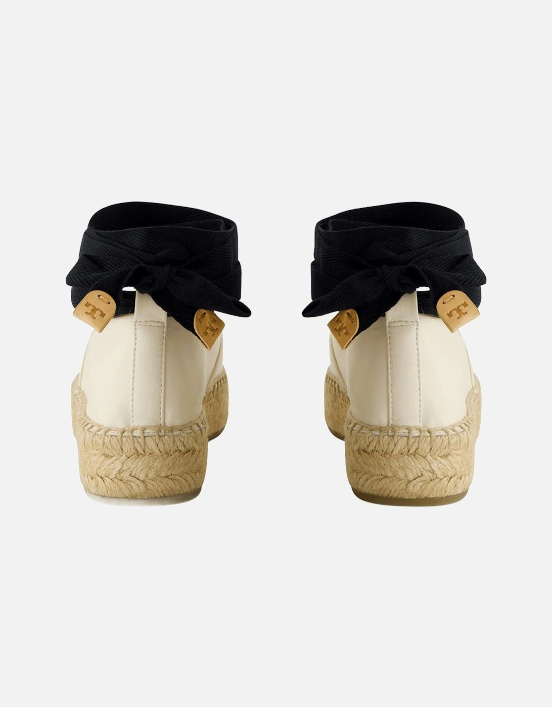 Minorca Leather Espadrille with Ribbon Laces