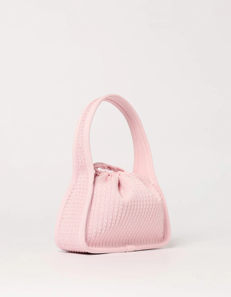 Martini CrystalEmbellished Knit Top Handle Bag