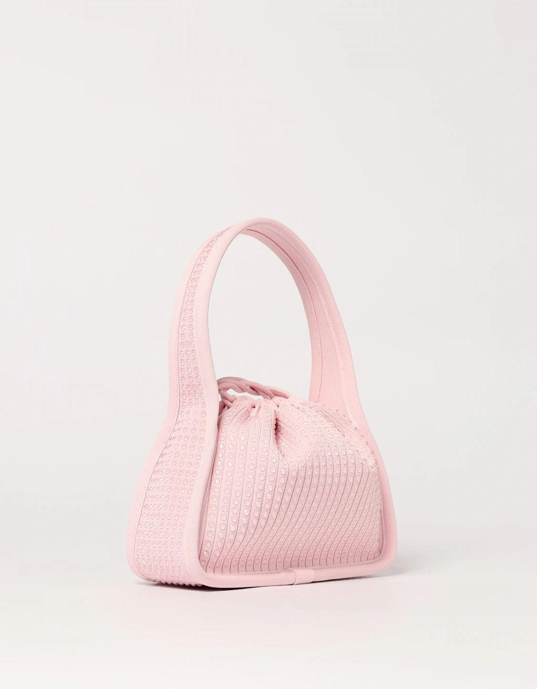 Martini CrystalEmbellished Knit Top Handle Bag