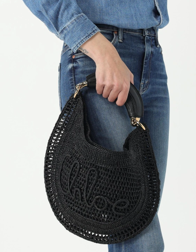 Woody Small Raffia Shoulder Bag