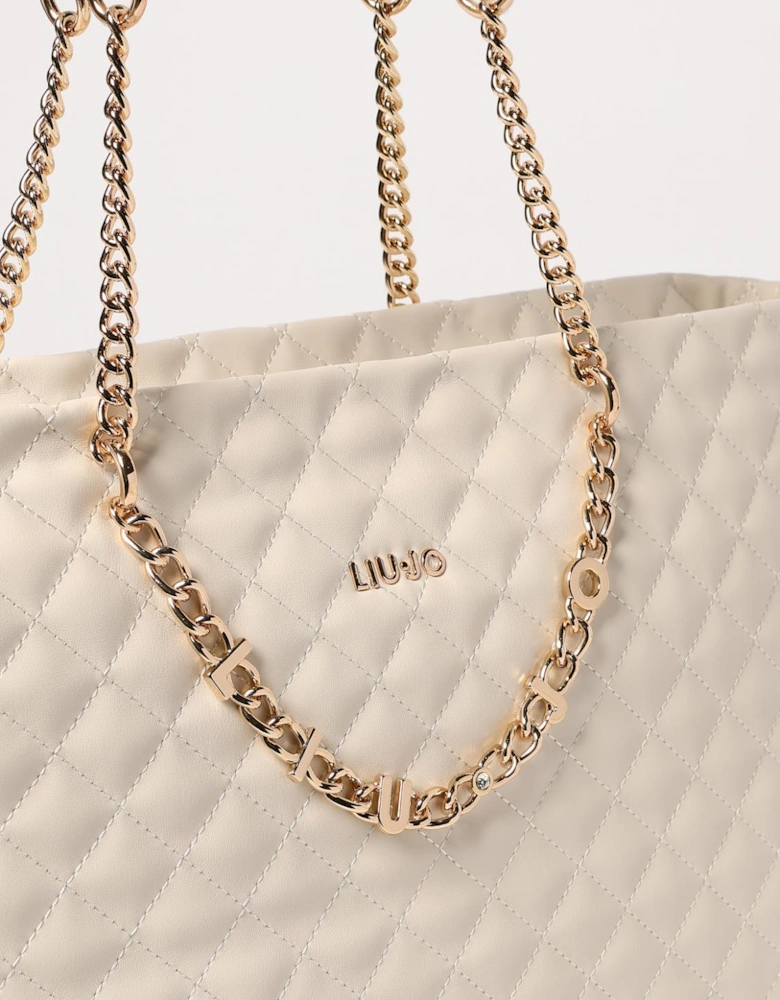Quilted Tote Chain Strap Bag