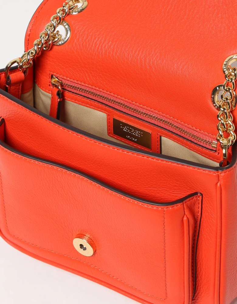 Pebbled Leather Camera Bag Chain Strap