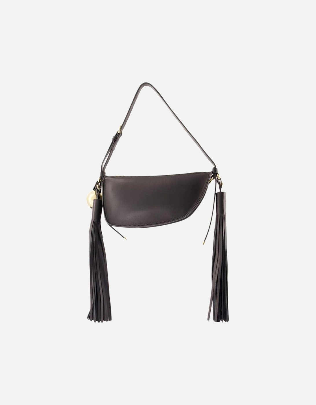 Half Moon Leather Shoulder Bag Tassel, 5 of 4