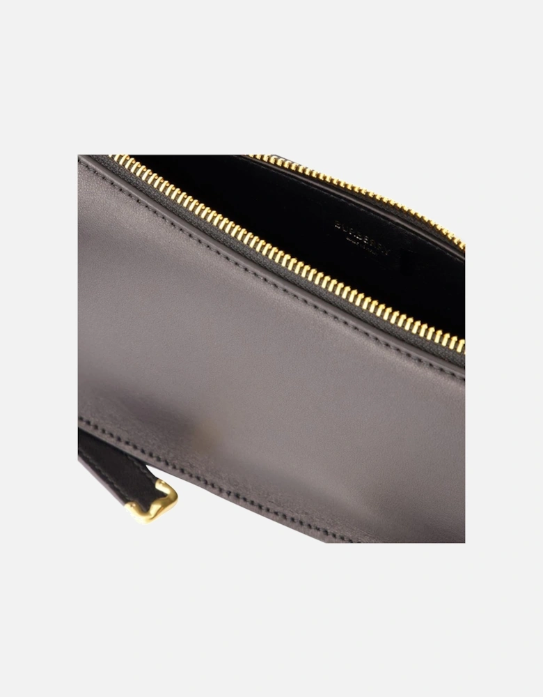 Half Moon Leather Shoulder Bag Tassel