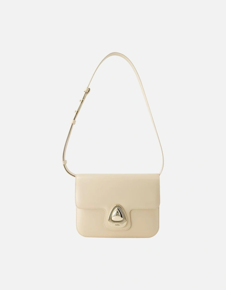 Smooth Leather Small Crossbody Bag with Magnetic Clasp