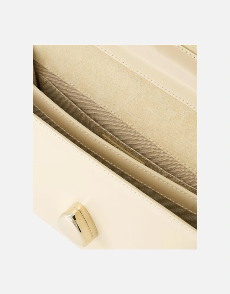 Smooth Leather Small Crossbody Bag with Magnetic Clasp
