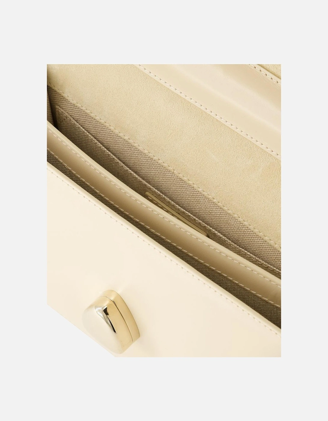 Smooth Leather Small Crossbody Bag with Magnetic Clasp