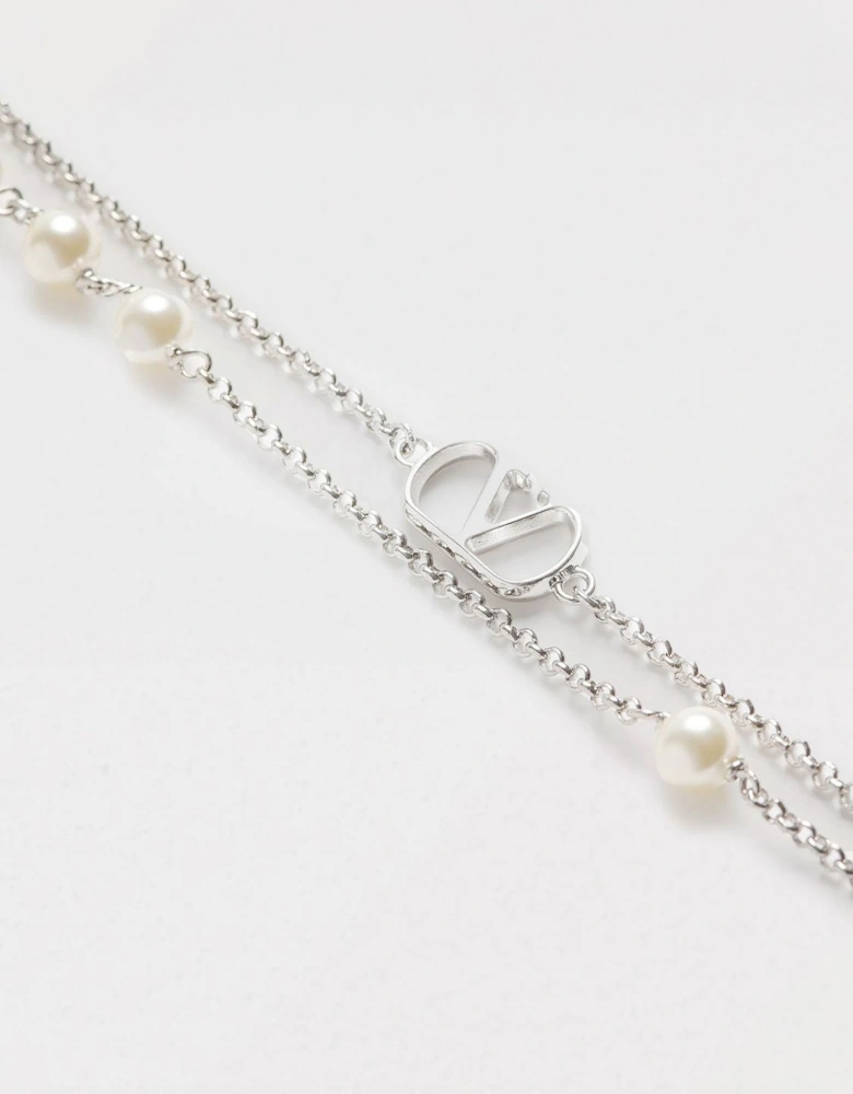 Double Strand Pearl Necklace