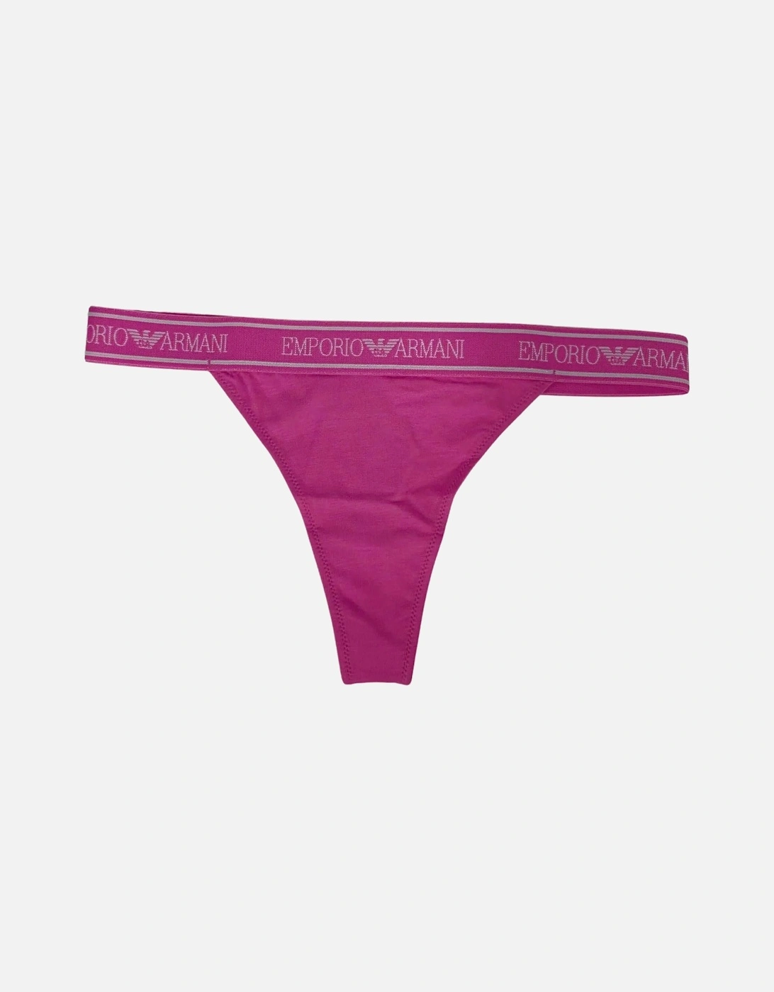 Iconic Logoband Stretch Cotton Thong, Pop Pink, 2 of 1