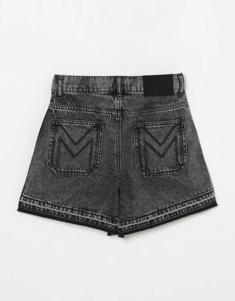 Rhinestone Daisy Denim Shorts