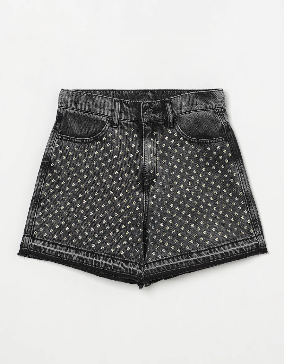 Rhinestone Daisy Denim Shorts, 4 of 3