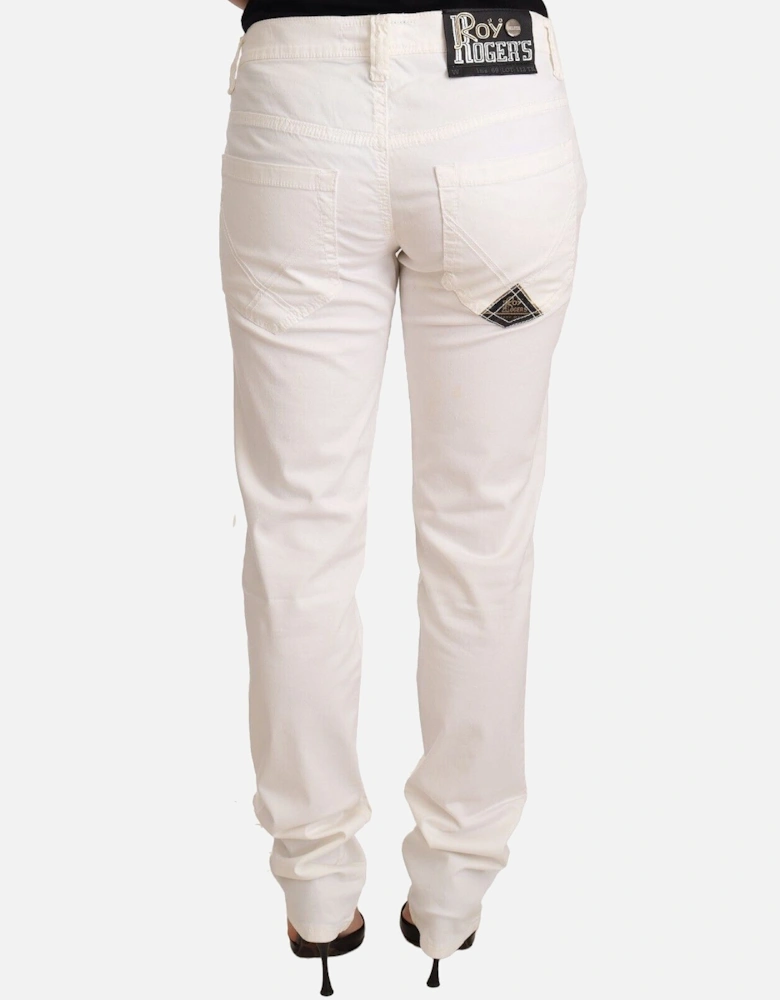 White Cotton Trousers Casual Style