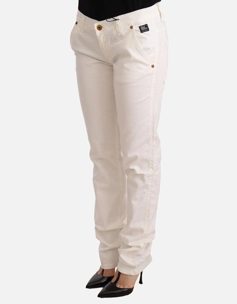 White Cotton Trousers Casual Style