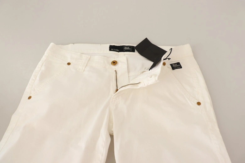 White Cotton Trousers Casual Style
