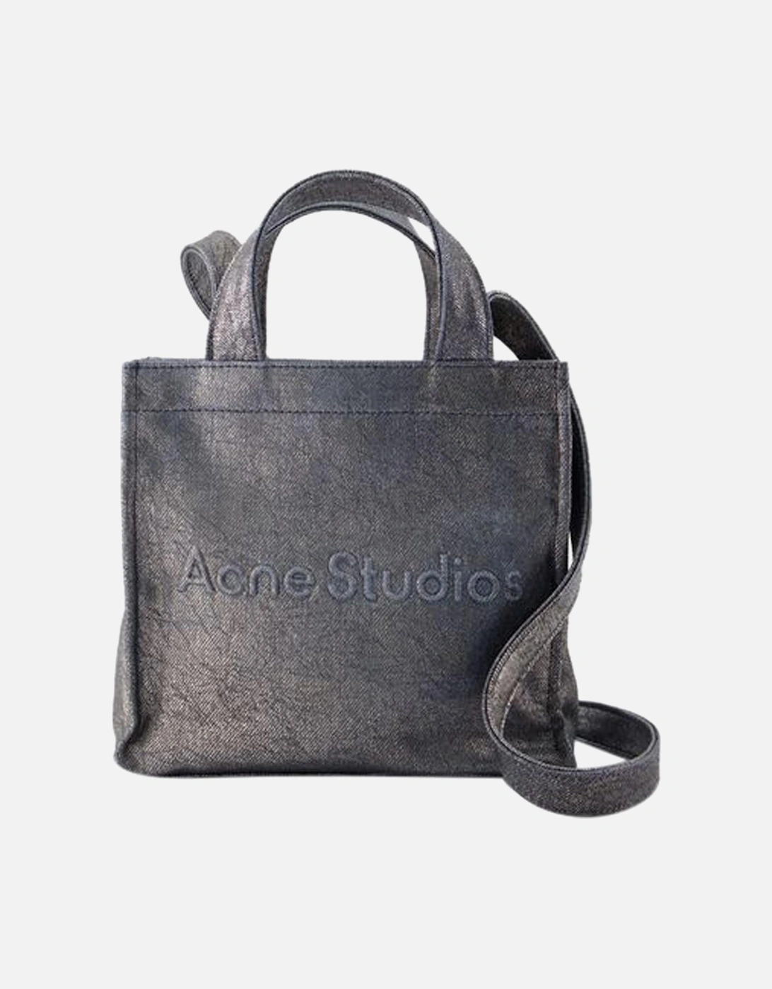 Mini Tote Metallic Denim Bag, 5 of 4