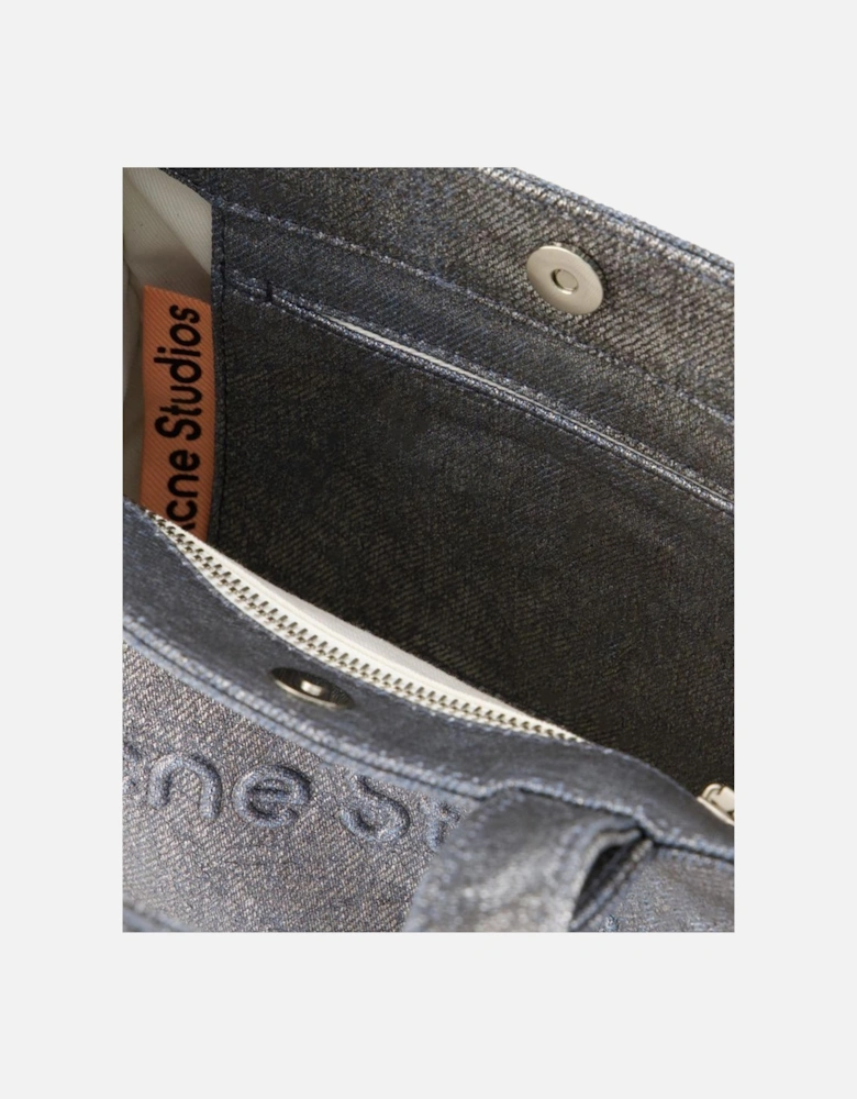 Mini Tote Metallic Denim Bag