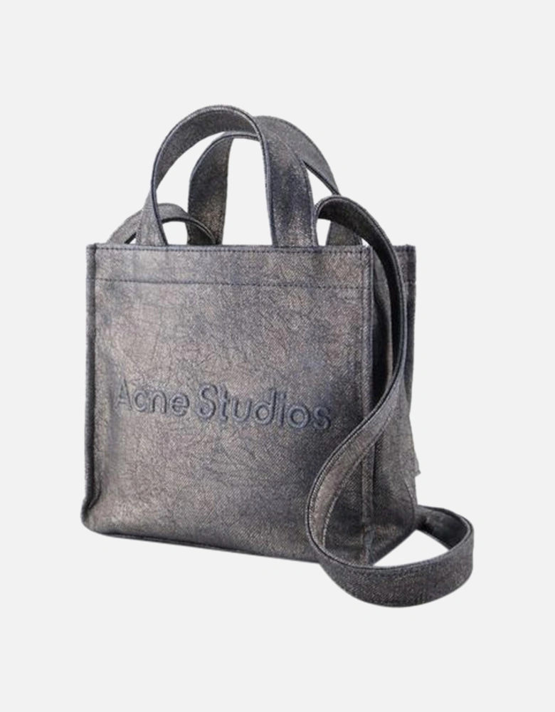 Mini Tote Metallic Denim Bag