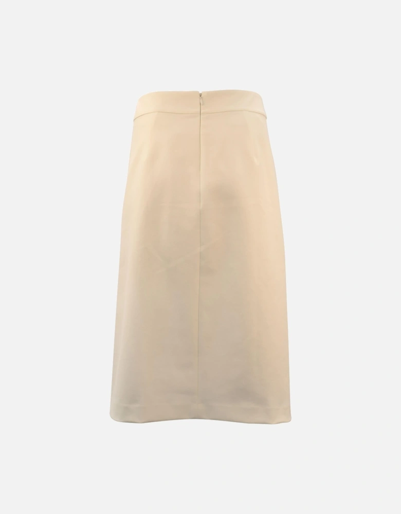 White Midi Pencil Skirt in Polyester by Madewell