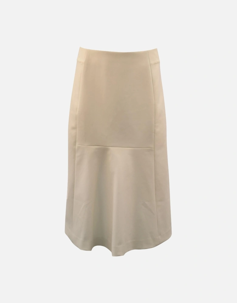 White Midi Pencil Skirt in Polyester by Madewell