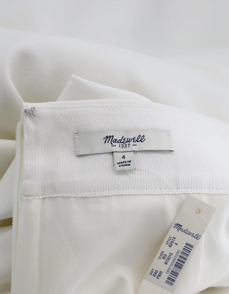 White Midi Pencil Skirt in Polyester by Madewell