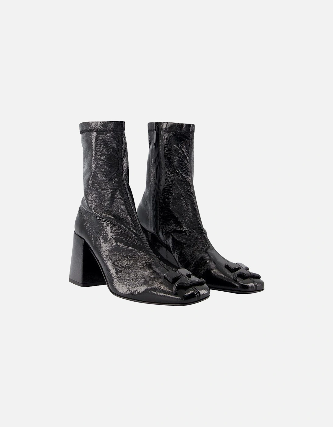 Patent Leather Ankle Boots