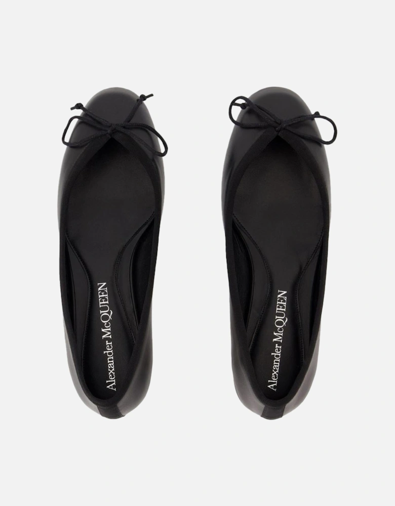 BowDetailed Ballerina Flats Leather