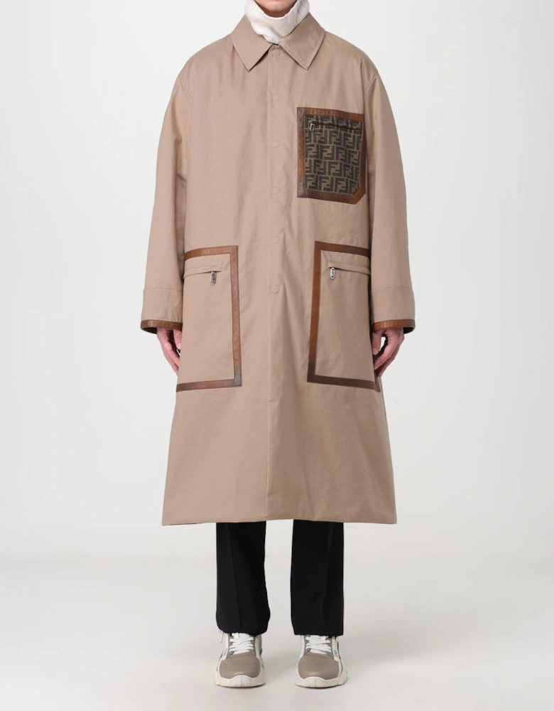 Long Coat Leather Detail