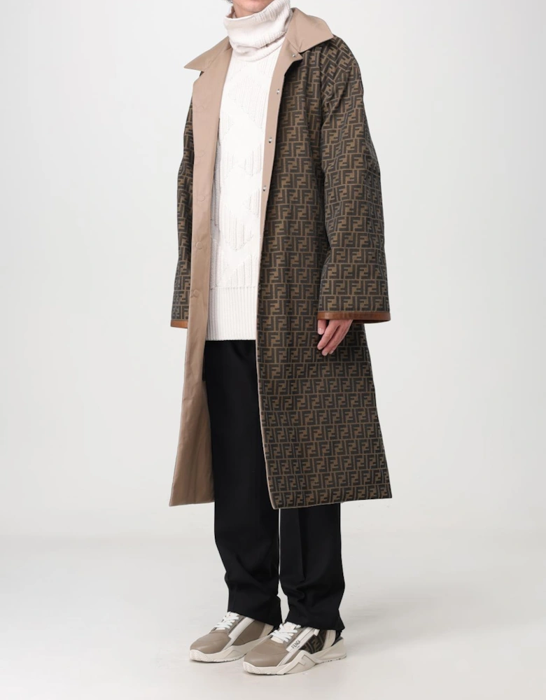 Long Coat Leather Detail