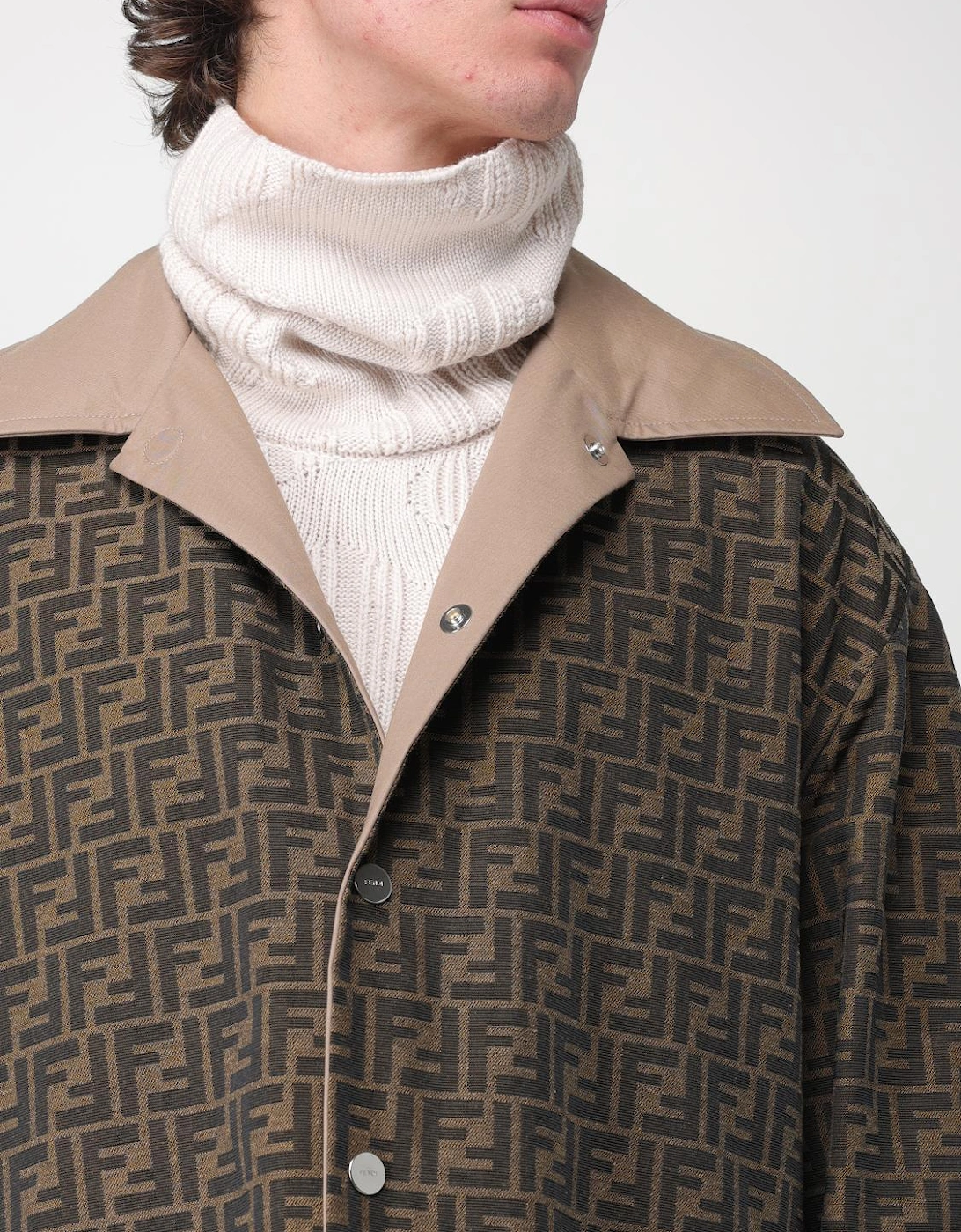 Long Coat Leather Detail