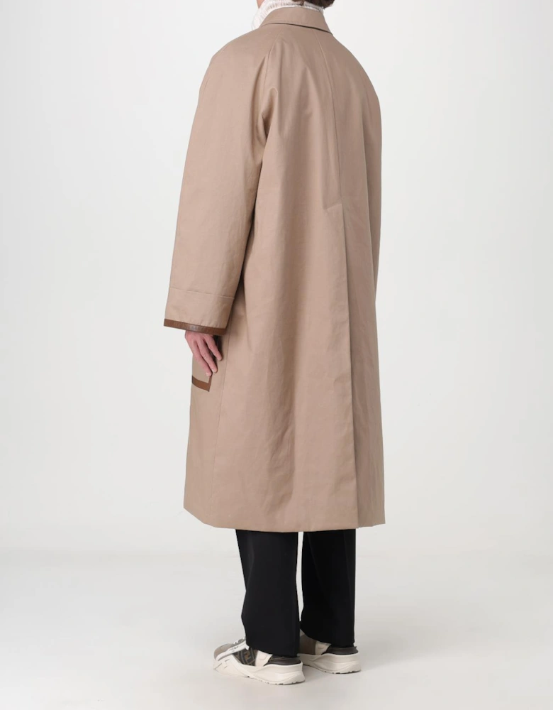Long Coat Leather Detail