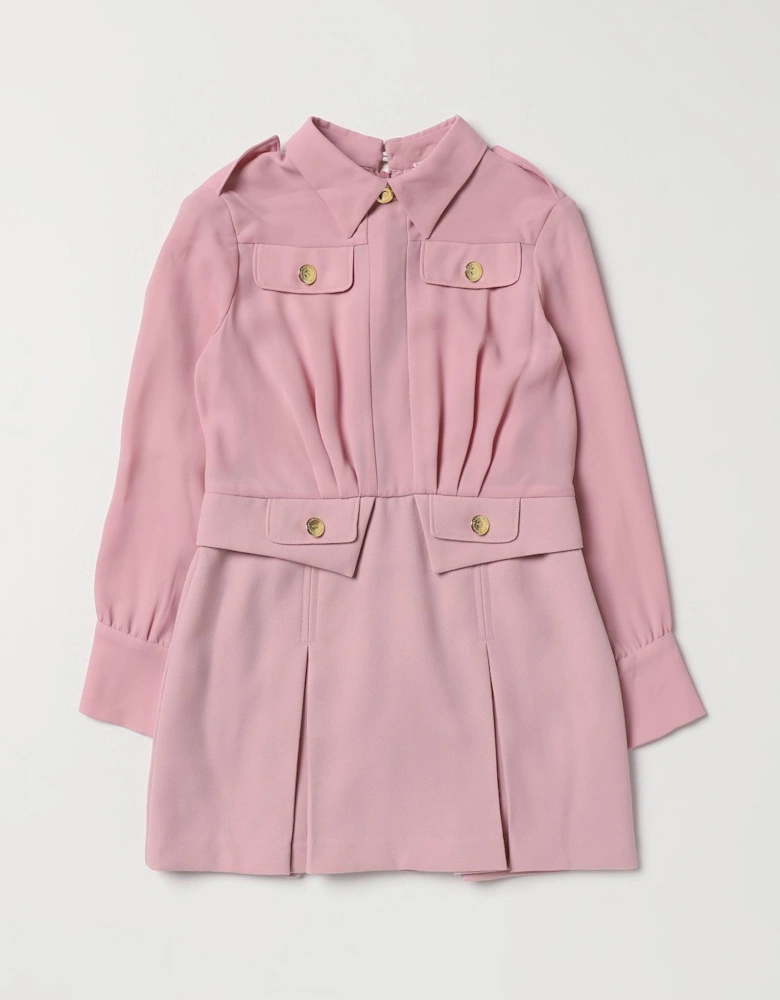 Collared Pleated Dress