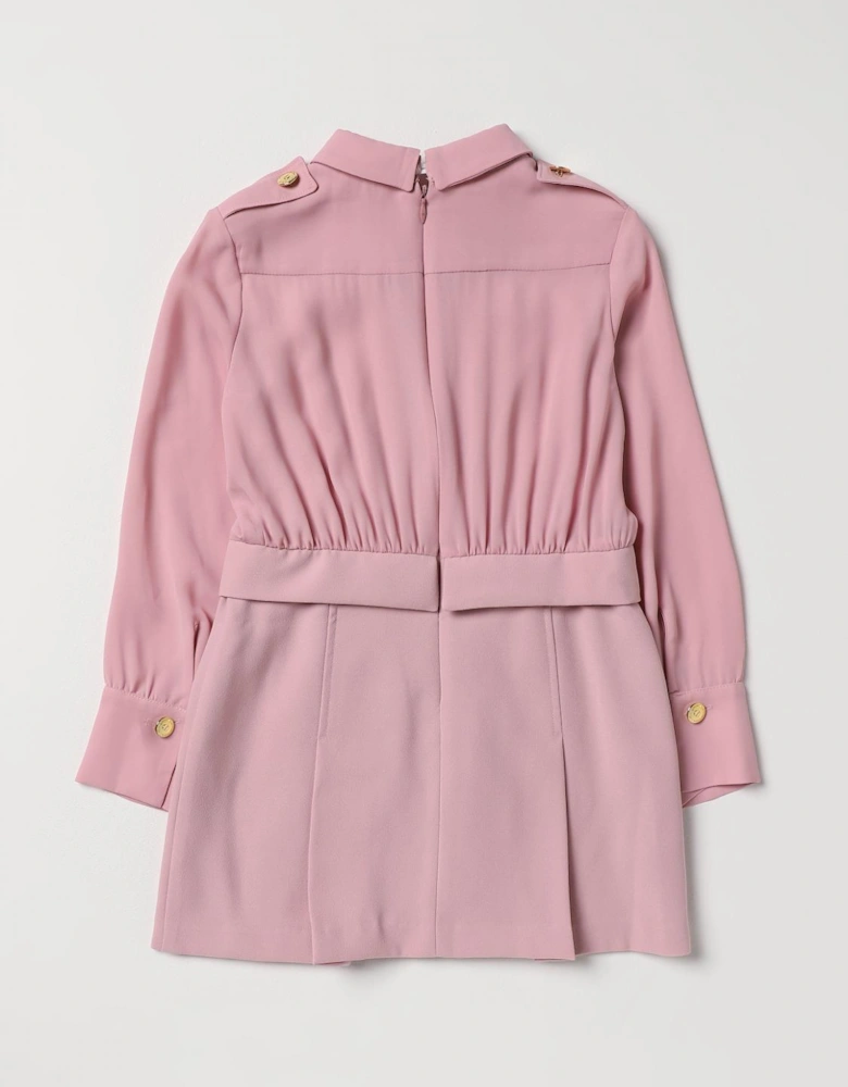 Collared Pleated Dress