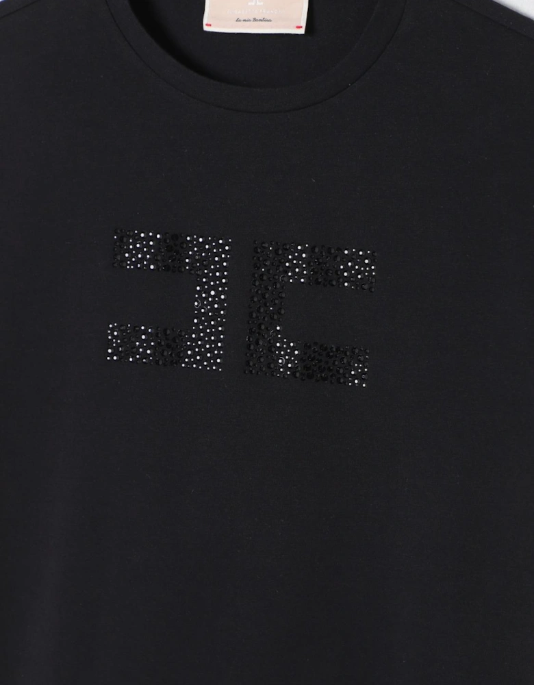 Rhinestone embellished top