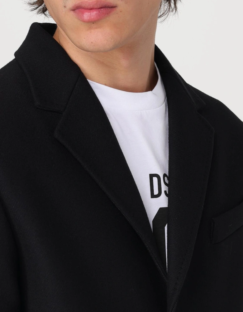 Classic Overcoat Long Sleeves Wool