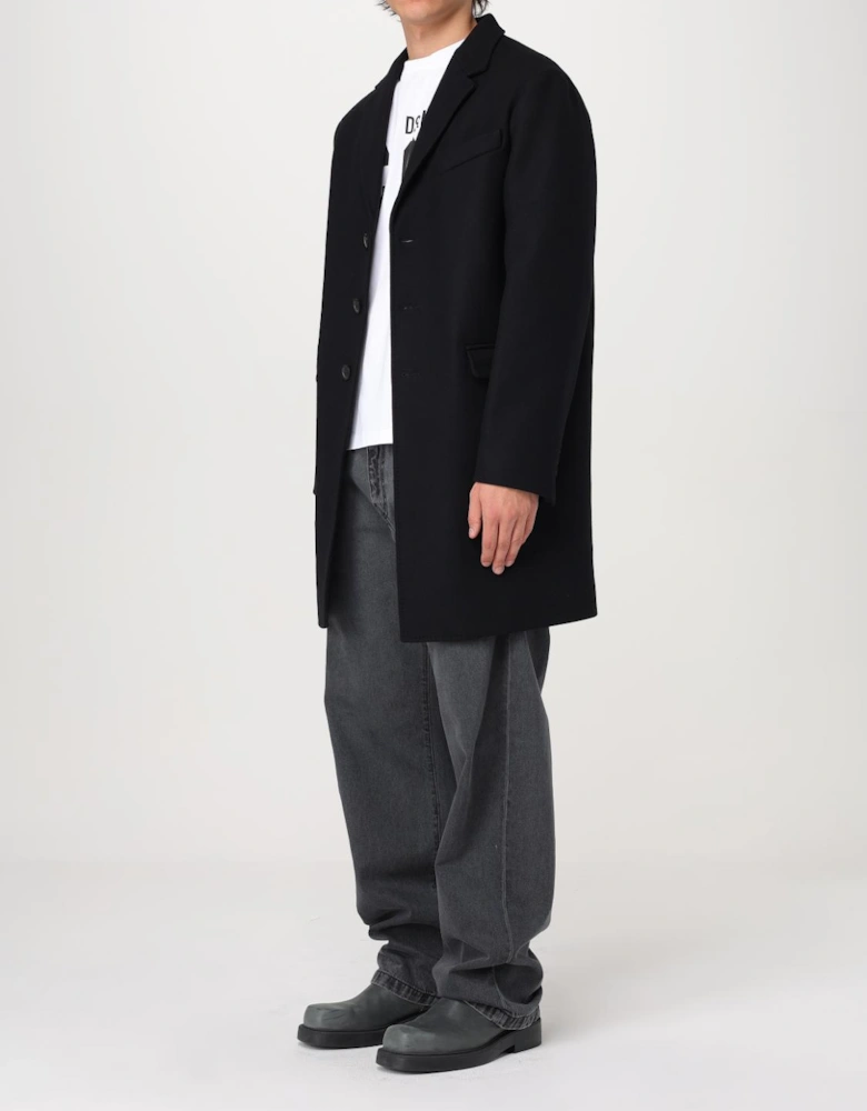 Classic Overcoat Long Sleeves Wool