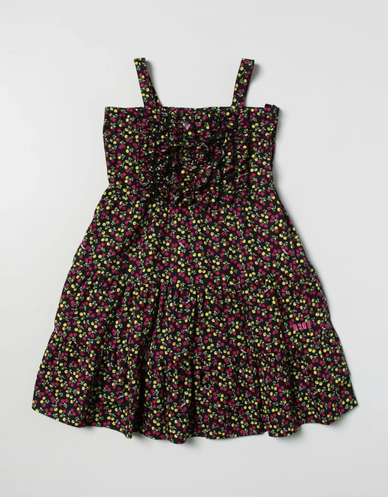 Cherry Print Tiered Summer Dress