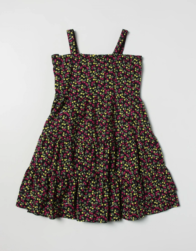 Cherry Print Tiered Summer Dress