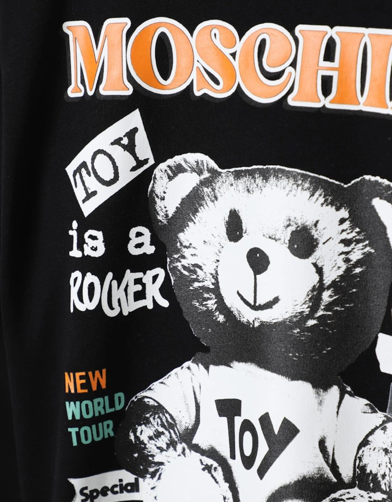 Teddy Bear Graphic Sweatshirt Dress