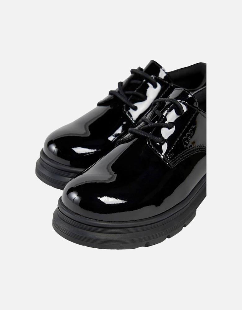 Irene Faux Leather Girls's Black Patent Loafers