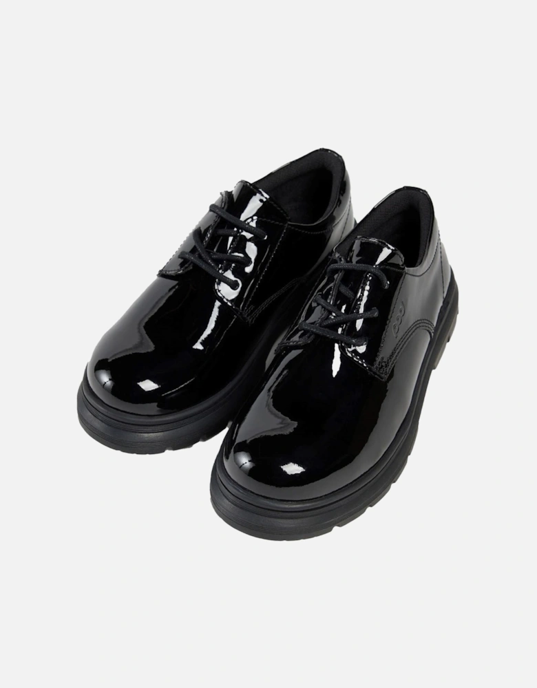 Irene Faux Leather Girls's Black Patent Loafers