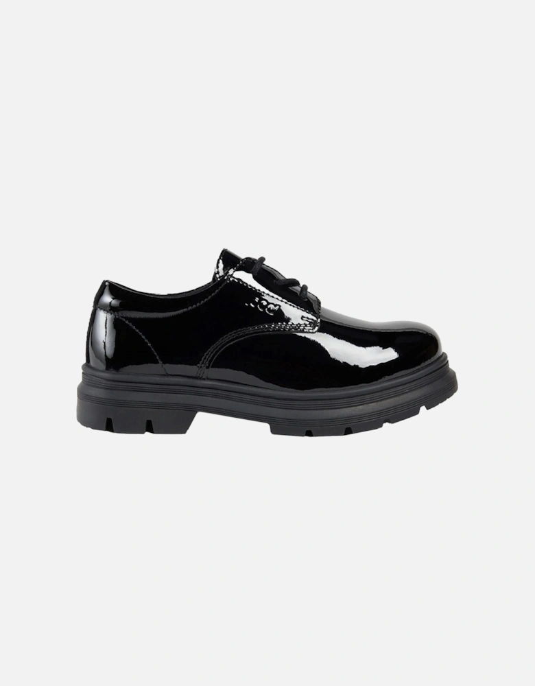 Irene Faux Leather Girls's Black Patent Loafers