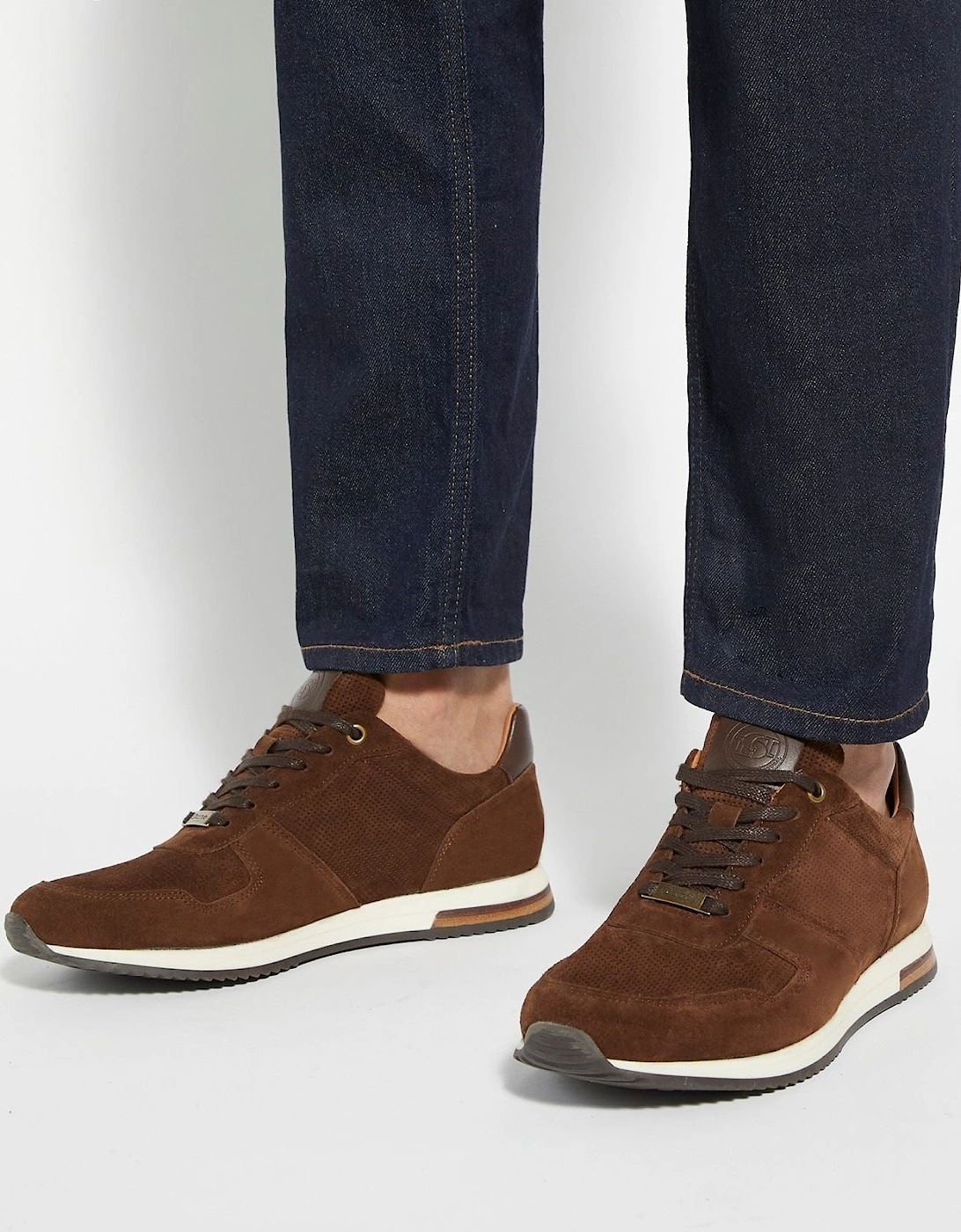 Dune Trilogy Suede Men's Brown Lace-Up Shoes