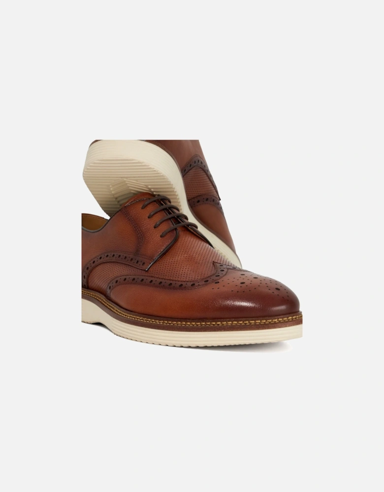 Dune Benidictus Nubuck Men's Tan Brogues Shoes