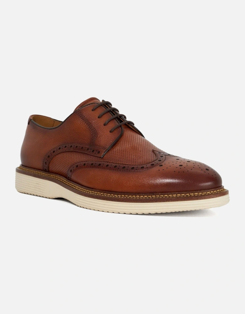 Dune Benidictus Nubuck Men's Tan Brogues Shoes