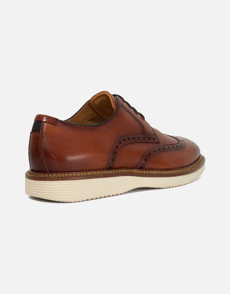 Dune Benidictus Nubuck Men's Tan Brogues Shoes