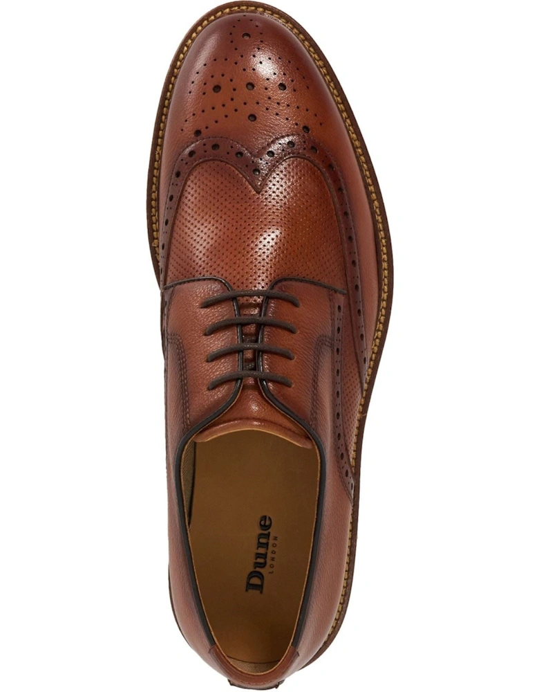 Dune Benidictus Nubuck Men's Tan Brogues Shoes