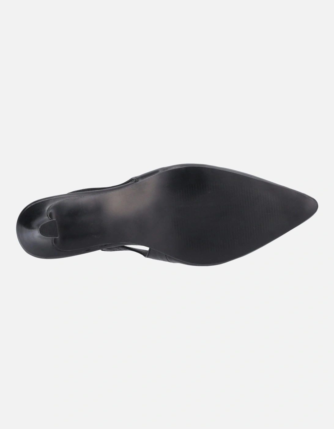 Nahla Leather Women's Black Pointy Slingback Shoes