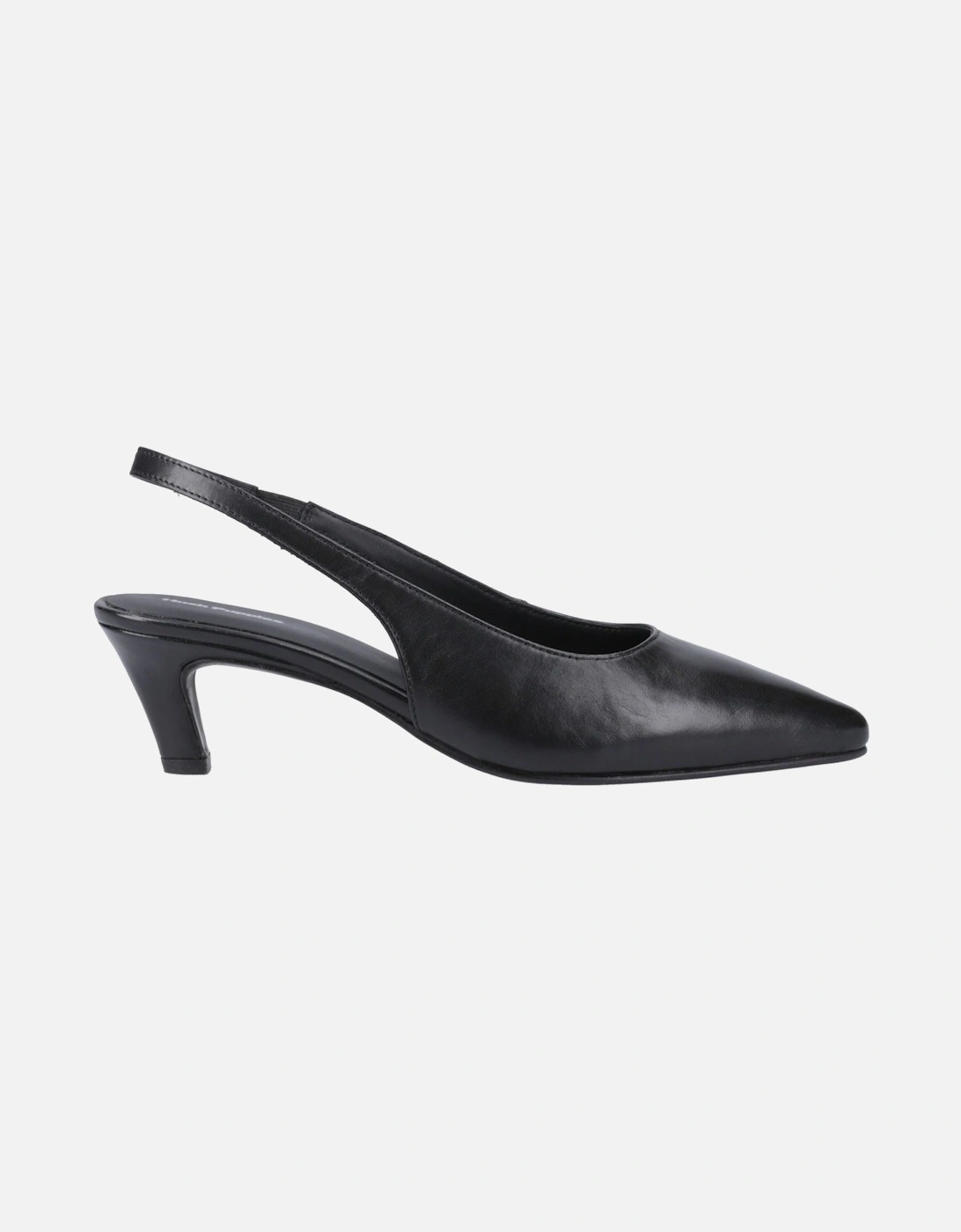 Nahla Leather Women's Black Pointy Slingback Shoes